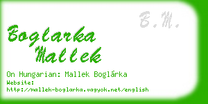 boglarka mallek business card